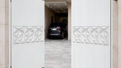 11 مدل درب پارکینگ دو لنگه عریض