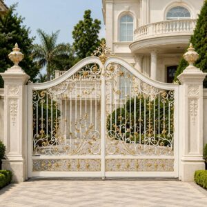 درب حیاط سفارشی با اندازه‌گیری دقیق دهانه