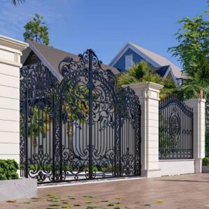 درب فرفورژه دست ساز با ابعاد سفارشی